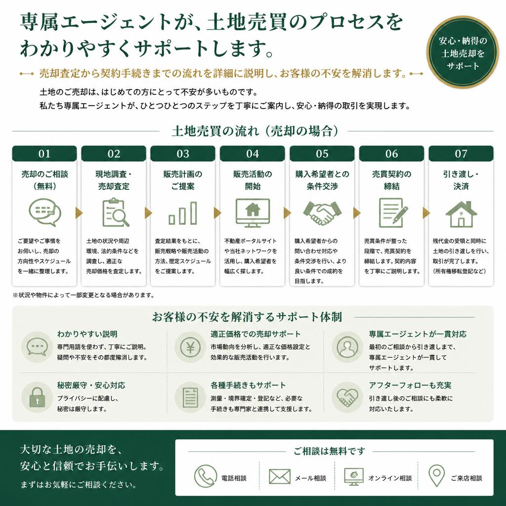 2. スムーズな土地売買のためのサポート内容
