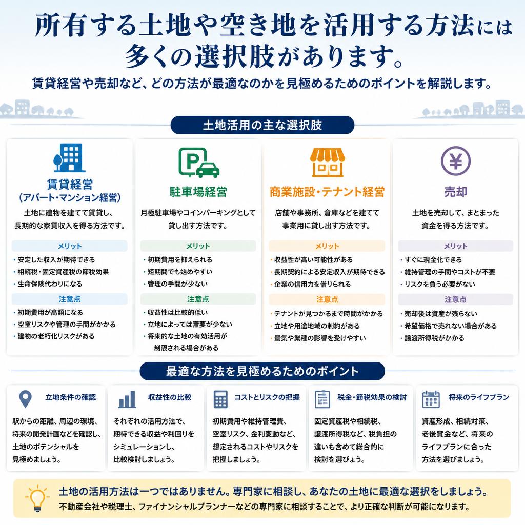 土地や空き地の賢い活用法