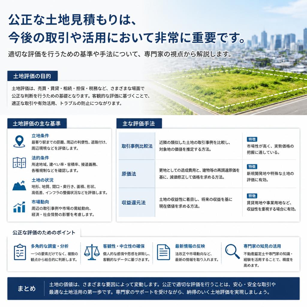 基準を元にした土地の見積もり手法