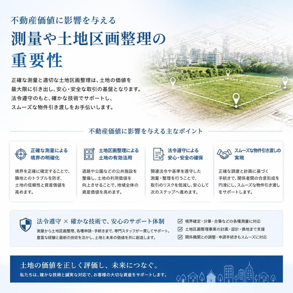 測量と土地区画整理の専門サービス