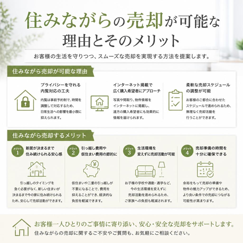 住みながら売却するメリット