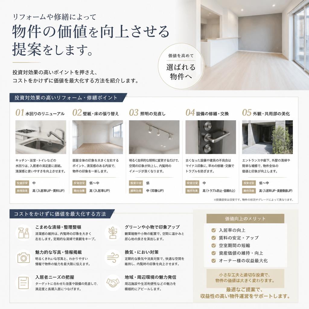 リフォーム提案で価値向上