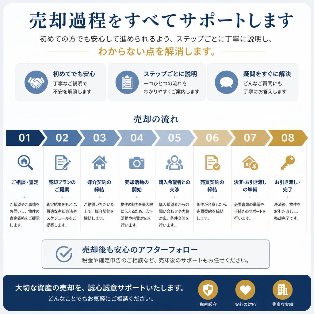 安心の土地売却プロセス