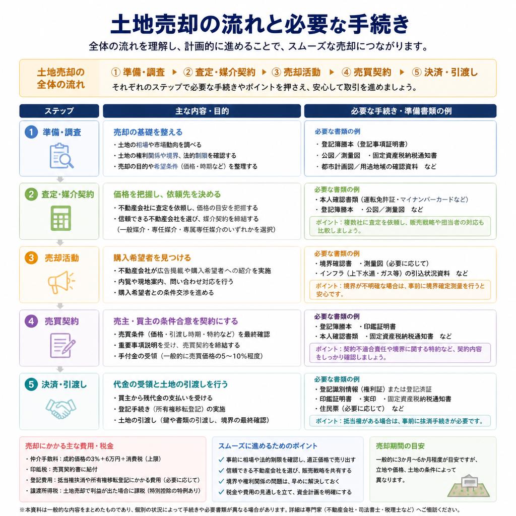 土地売却の手続きの流れ