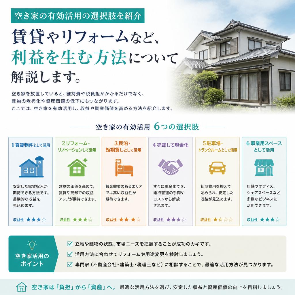 相続した空き家の活用方法