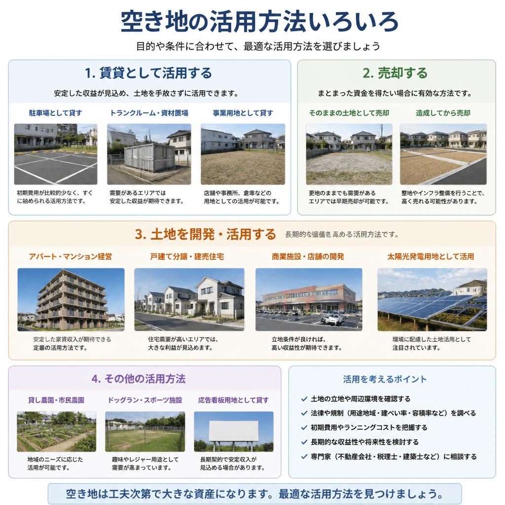 空き地の活用方法オプション