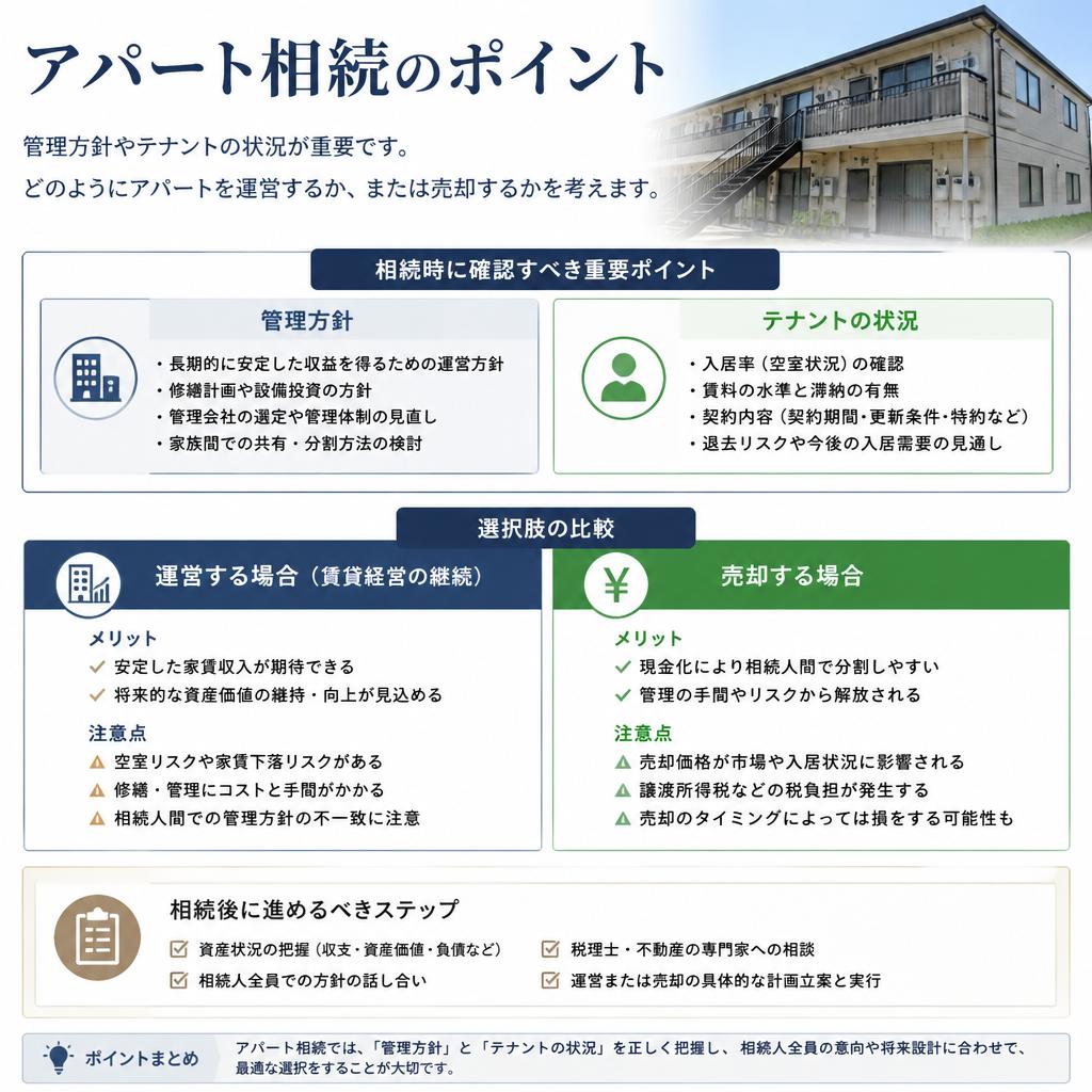 アパートを相続した際の賢い判断