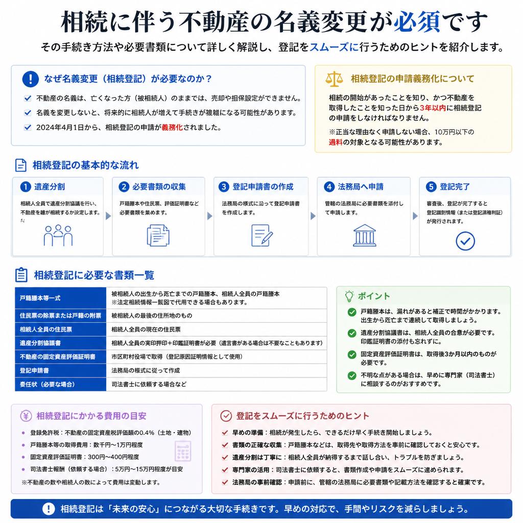 4. 相続登記：不動産の名義変更方法