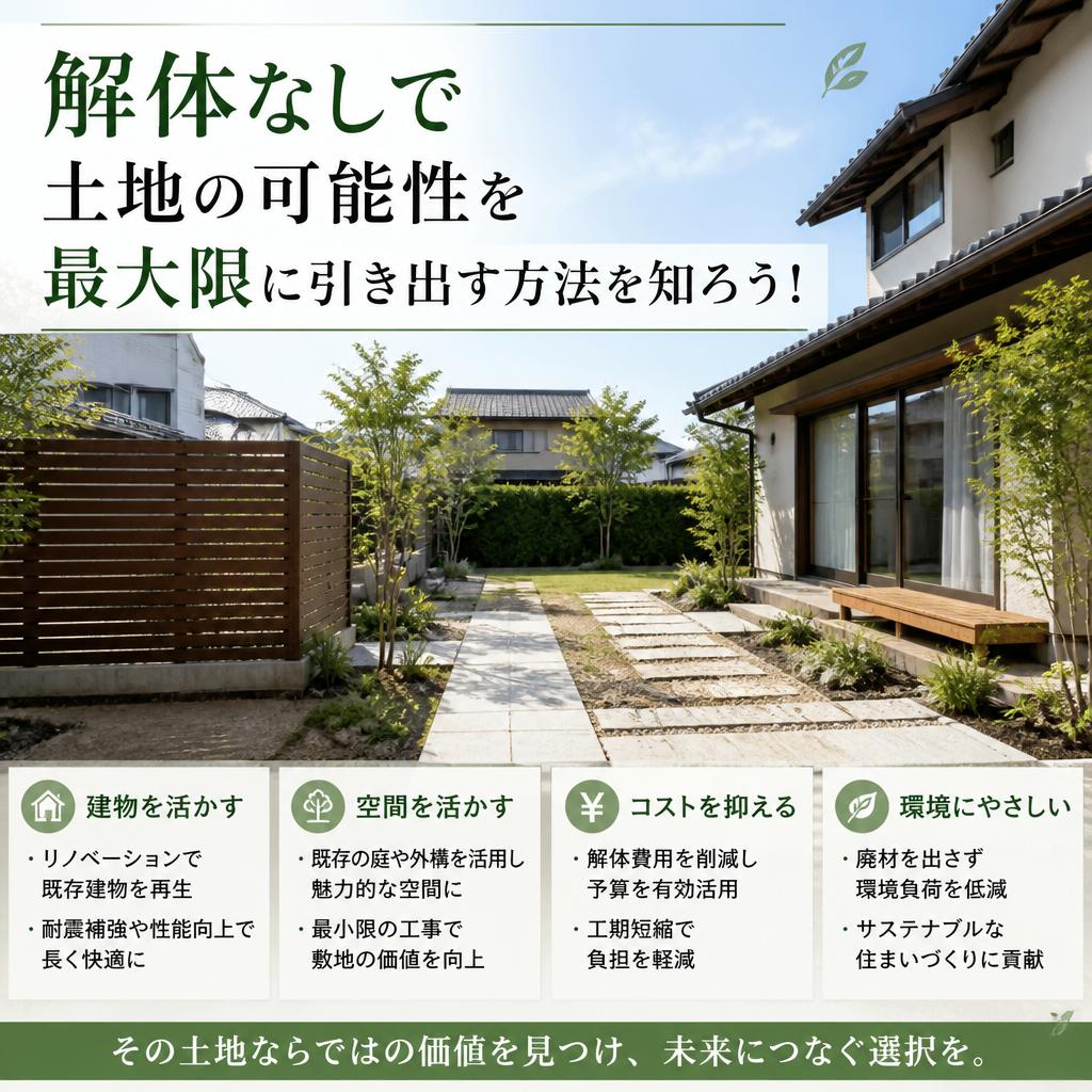解体なしで土地の可能性を最大限に引き出す方法を知ろう！